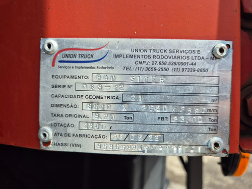Vw 24280 6x2 2022 Bau Sider Ñ Atego 2426 24260 Constelation