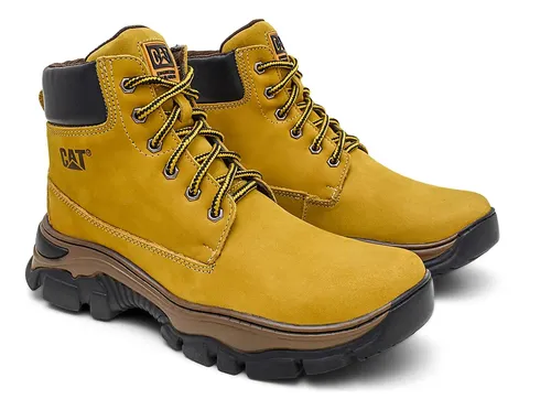Bota Caterpillar Masculina 500 Yellow Boot Trilha Adventure