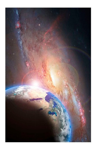 Vinilo Decorativo 50x75cm Planetas Tierra Mundo Galaxia M2