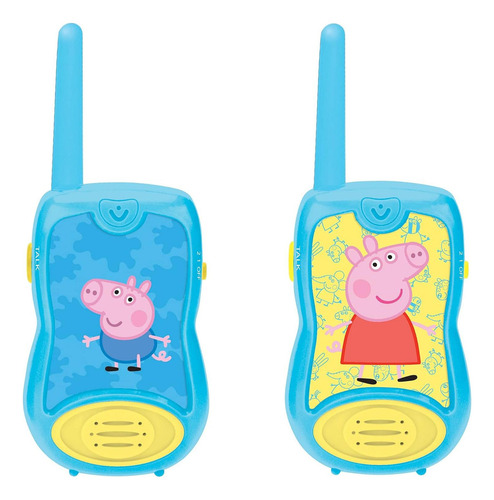 Walkie Talkies Peppa Pig Lexibook 120m Azul Para Niños