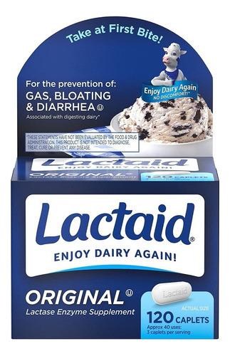 Lactaid Original 120 Cáps - Original Importado Dos Eua 3000