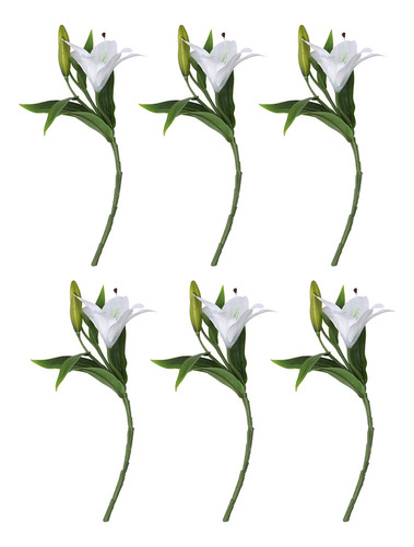 Flores De Seda Con Tallos De Lirio Artificial En Miniatura,