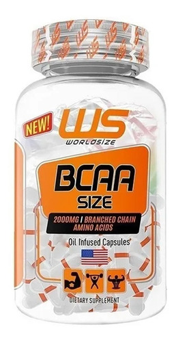 Bcaa Size 2000mg 120 Cápsulas - World Size