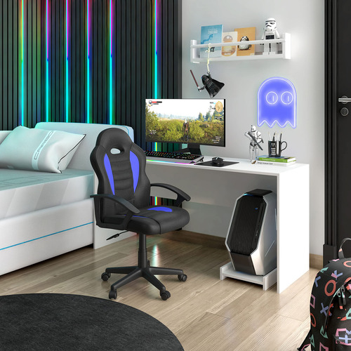 Silla Infantil De Juegos Y Estudio Con Ruedas Color Azul
