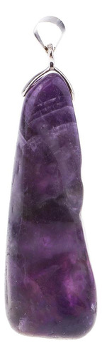 Colgante De Collar Llavero Piedra Púpura De Cristal