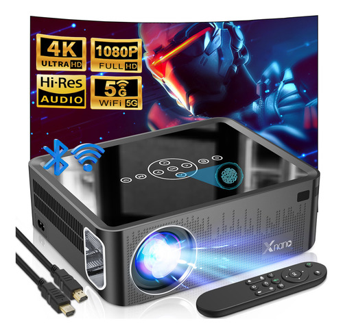 Proyector 8k Profesional Android 9.0 Xnano Full Hd 16000 Lúmenes 4 Gb Ram + 16 Gb Rom Bluetooth 5.0 Wifi 5g / 2.4g