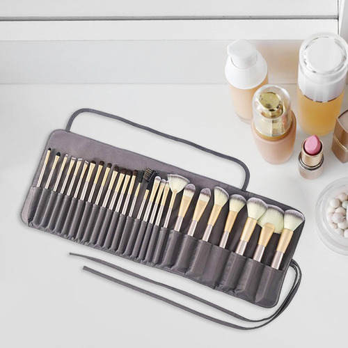 Estuche Para Brochas De Maquillaje, Bolsa De Gris