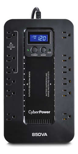 Cyberpower Ec850lcd Sistema Ups Ecológico De Respaldo Y Pr.