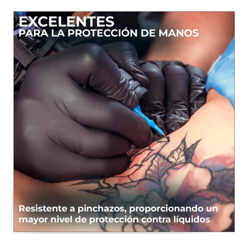 Guantes Nitrilo Medilab Antideslizantes 10x100 Talle M Color Negro