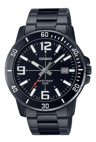 Reloj Casio Caballero Negra Mtp-vd01b-1bvudf