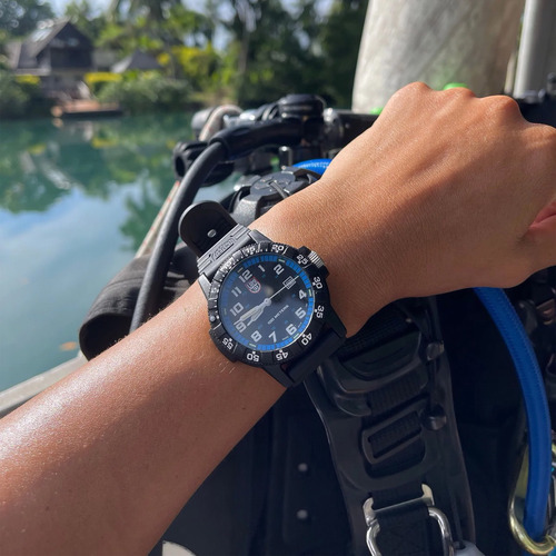 Reloj Luminox Leatherback Sea Turtle Giant 44mm Xs.0324 Negro Negro Azul