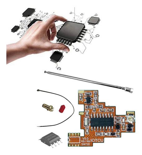 Módulo Si4732 V5.0 Fpc+chip 2m+antena Para Uvk5 Uv