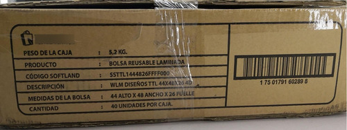 Bolsas Reusables Laminada Great Value Pack 4 Piezas