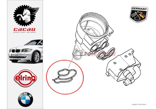 Imagem 2 de 5 de Junta Suporte Filtro Oleo Bmw 118 120 320 X1 2005/2012 N46