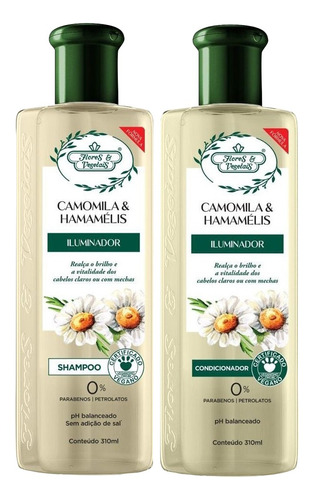 Shampoo+condicionador Flores E Vegetais Camomila E Hamamélis