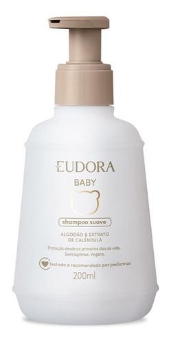  Shampoo Eudora Baby Algodão & Extrato De Calêndula 200ml
