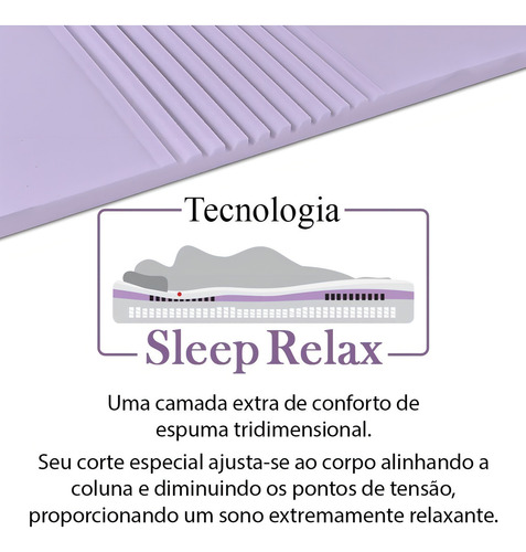 Cama Box King Molas Ensacadas Tridimensional 193x203cm BF Colchões