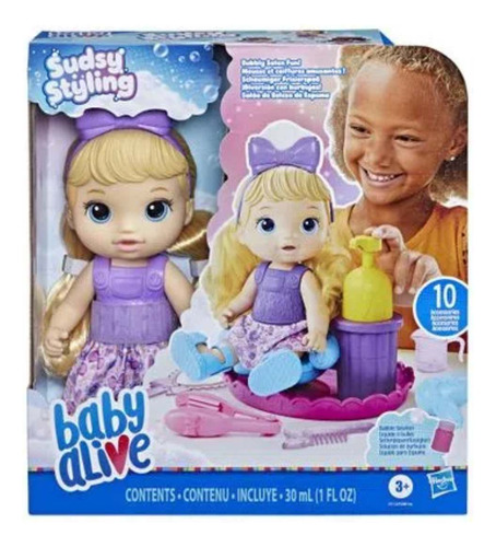 Boneca Baby Alive Cabelos Estilosos Loira F5112