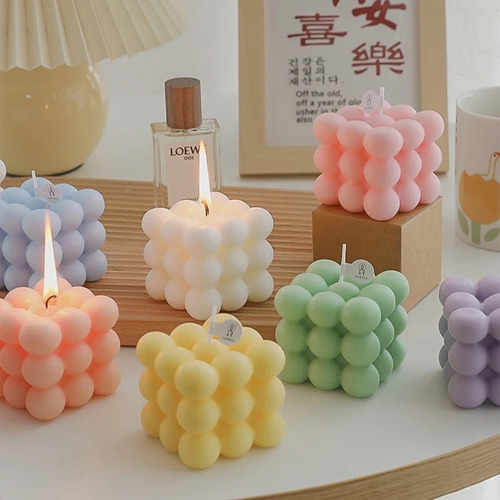 30 Velas Para Recuerdo Boda, Bautizo, Baby Shower Cubo Rubik