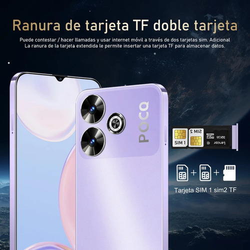 Teléfonos Inteligentes Android M6 Plus 6.26 En Ram2gb Y Rom16gb