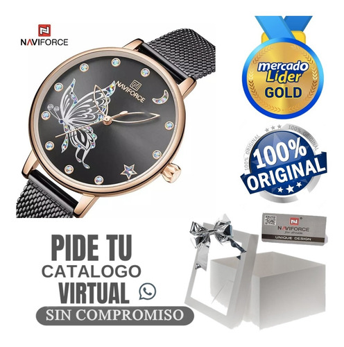 Relojes De Mujer Naviforce Originales Cuero Y Acero Inoxidab