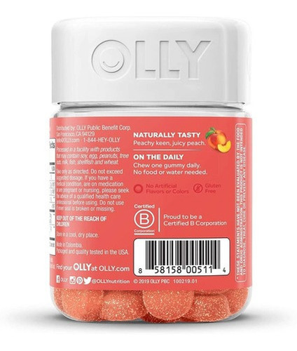 Imagen 3 de 7 de Olly - Gomitas De Probióticos + Prebióticos Que Apoyan La Salud Digestiva E Intestinal, 500 Millones De Unidades Formadoras De Colonias, Fibra, Suplemento Masticable Para Adultos, Hombres Y Mujeres, S