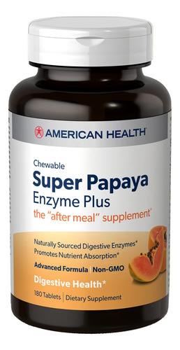 American, Suplemento Multi-enzyme-plus, Super Papaya, 360 Un