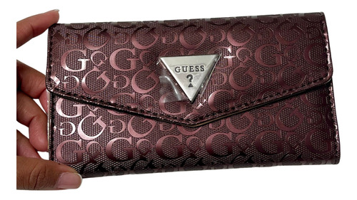 Bonita Cartera Guess Cierre Y Tarjetero 100% Original