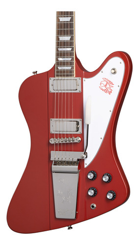 Guitarra EpiPhone Firebird V 1963 Maestro Vibrola Ember Red Orientação Da Mão Destro