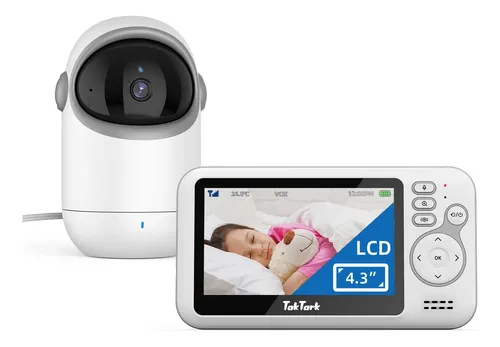 Babá Eletrônica Com Monitor Do Bebê Taktark Bm812 Zoom 3x