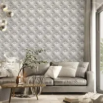 Comprar Papel De Parede 3d Geométrico Triangulos Cinza Claro Top