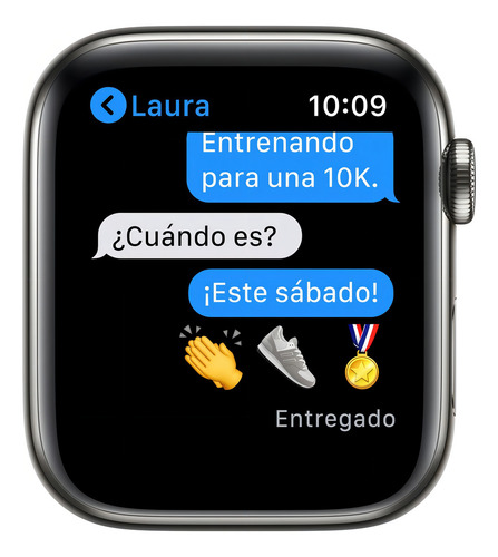 Apple Watch (GPS+Cellular) Series 6 display de 1.732" con correa de fluoroelastómero color negro y caja color grafito - Bueno (Reacondicionado)