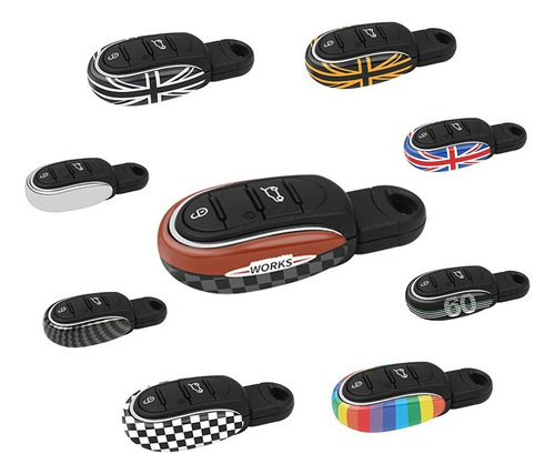 Cn Capa Para Chave De Carro Com Corda Arco-íris Para Cooper