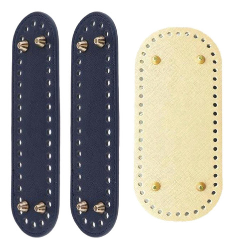 3 Uds. De Bolsos De Hombro Endurecidos Preperforados, Beige