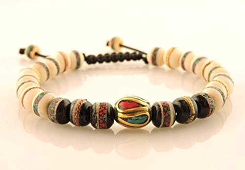Manos Del Tíbet Oración Tibetana Hecha A Mano Mala Pulsera