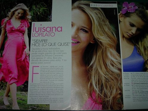 Luisana Lopilato Lo Que Quise 6 Pgs Clipping Revista Elle