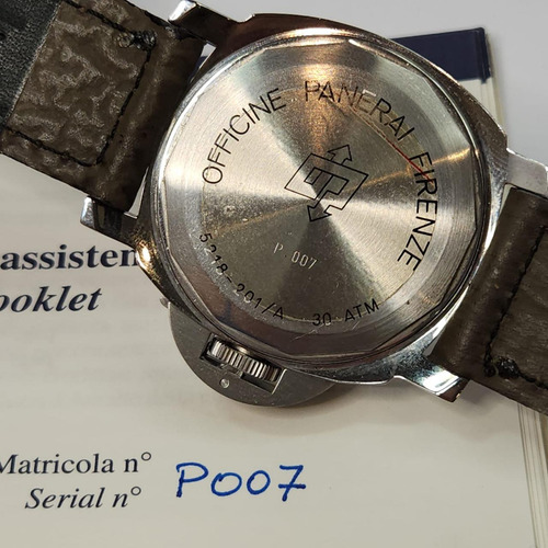 Panerai Luminor Pre Vendome Non Matching 5218-201/a 44mm Cinzento Prateado Preto (Usado)
