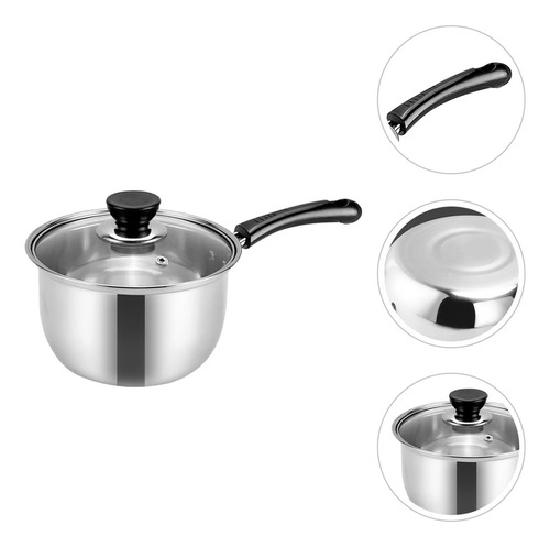 W Sartén Con Tapa, Olla Para Sopa De Acero Inoxidable,