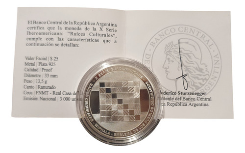 Moneda De Colección X Serie Raíces Culturales Plata Proof