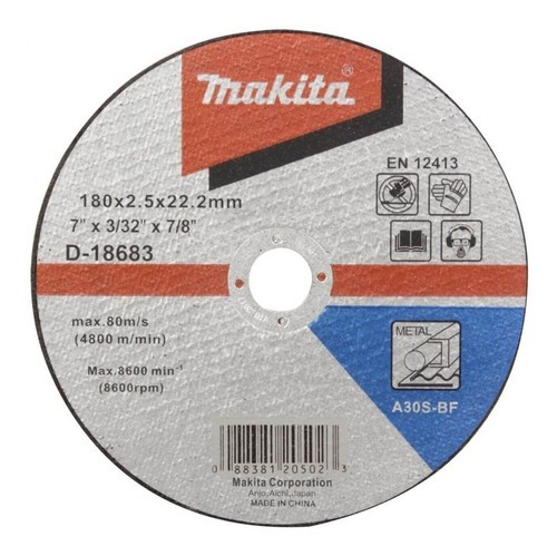 Disco Corte Metal 7  Makita D-18683 Por 10un - Oyp