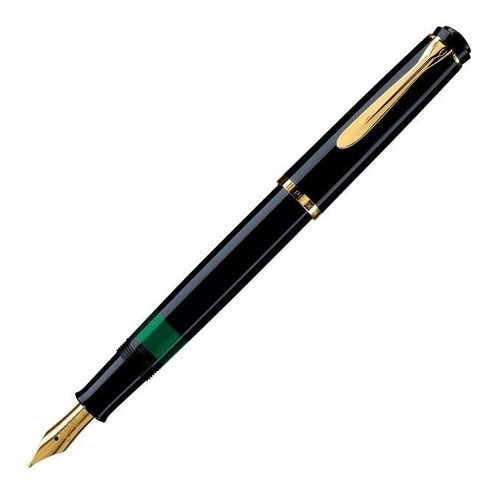 Lapicera Pluma Fuente Pelikan Souveran M200 Black - Broad