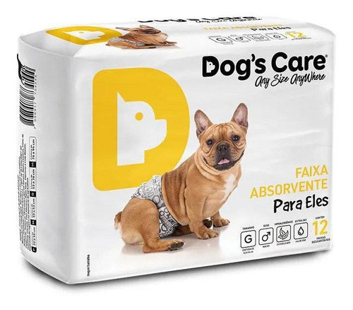Fralda Macho G Pacote Com 12 Unidades Dogs Care