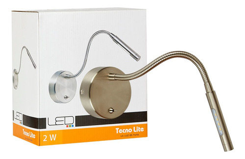 Tecnolite Lampara Para Lectura Freising Satinado 2w Luz Suave Cálida Tlled-2030