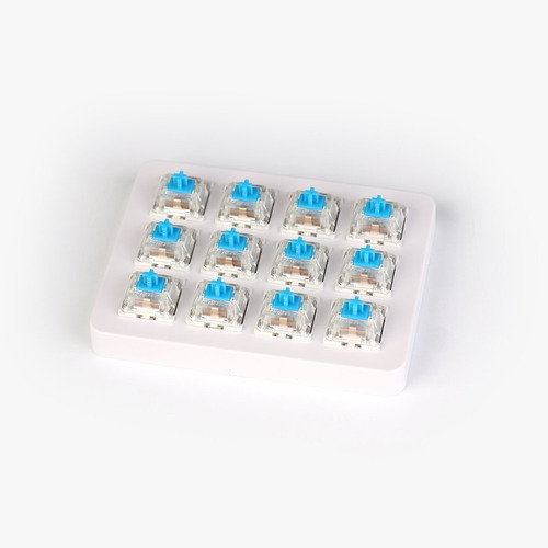 Set 12 Switches Gateron Blue Con Holder Acrílico Keychron