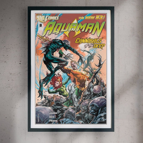 Cuadro 60x40 Dc - Aquaman - Comic Cover 