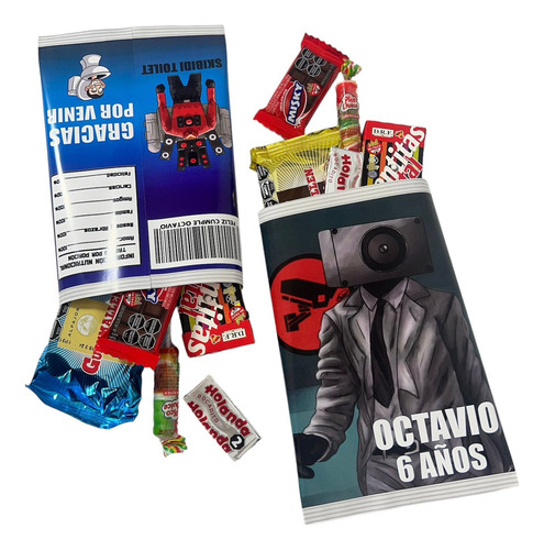 Bolsas Chipbag Personalizadas X 15 Skibidi Toilet