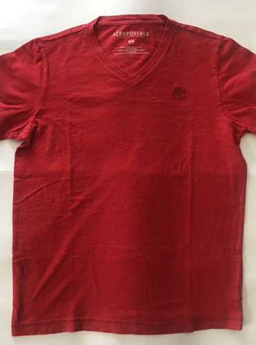 Playera Aeropostale Talla M Roja Para Hombre De Uso