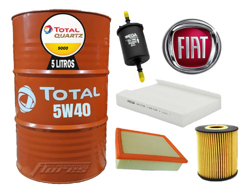 Cambio Aceite 5w40 5l + Kit Filtros Fiat Toro 1.8 E-torq