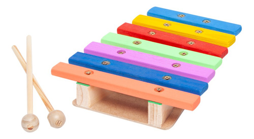 Xilofone Lira Musical Infantil Mdf Montessori Colorido