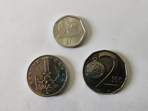 3 Monedas Rep. Ceska 20 Haleru 1-2 Koronas 1997(bb115